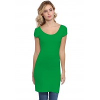Tunique col danseuse manches courtes capes en modal ROXANE12