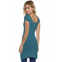 Tunique col danseuse manches courtes capes en modal ROXANE12