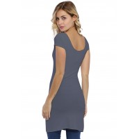 Tunique col danseuse manches courtes capes en modal ROXANE12