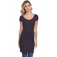 Tunique col danseuse manches courtes capes en modal ROXANE12