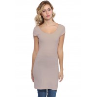Tunique col danseuse manches courtes capes en modal ROXANE12