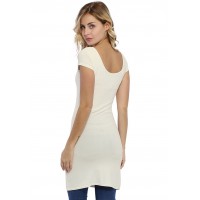 Tunique col danseuse manches courtes capes en modal ROXANE12