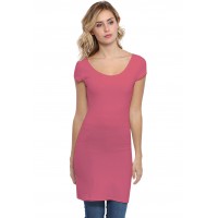 Tunique col danseuse manches courtes capes en modal ROXANE12