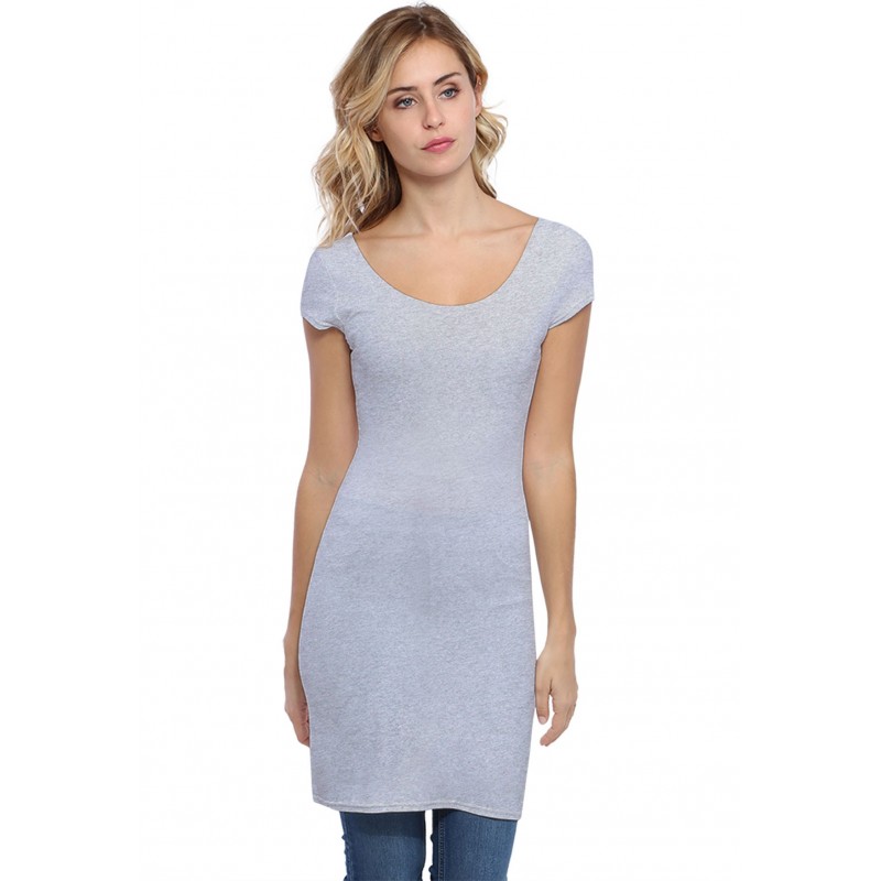 Tunique col danseuse manches courtes capes en modal ROXANE12