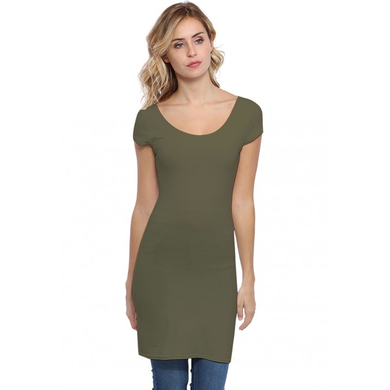 Tunique col danseuse manches courtes capes en modal ROXANE12