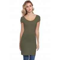 Tunique col danseuse manches courtes capes en modal ROXANE12