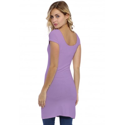 Tunique col danseuse manches courtes capes en modal ROXANE12