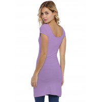 Tunique col danseuse manches courtes capes en modal ROXANE12