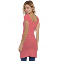 Tunique col danseuse manches courtes capes en modal ROXANE12