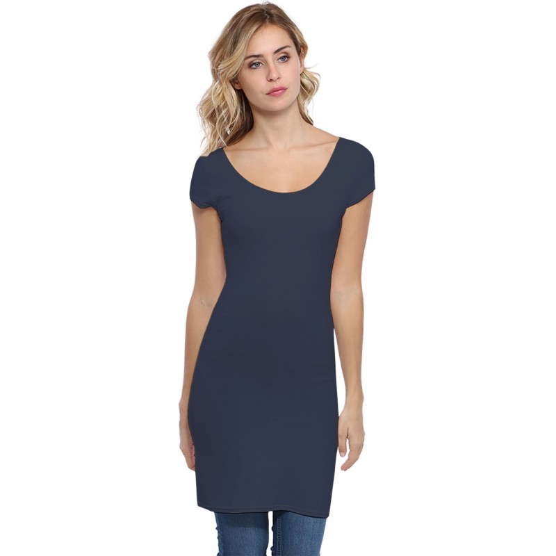 Tunique col danseuse manches courtes capes en modal ROXANE12