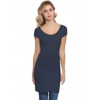 Tunique col danseuse manches courtes capes en modal ROXANE12