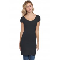 Tunique col danseuse manches courtes capes en modal ROXANE12