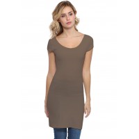 Tunique col danseuse manches courtes capes en modal ROXANE12