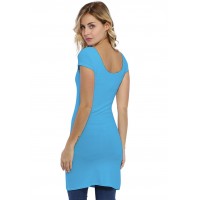 Tunique col danseuse manches courtes capes en modal ROXANE12