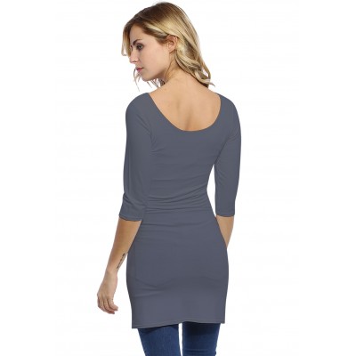 Tunique col danseuse manches 3-4 en modal ROXANE14