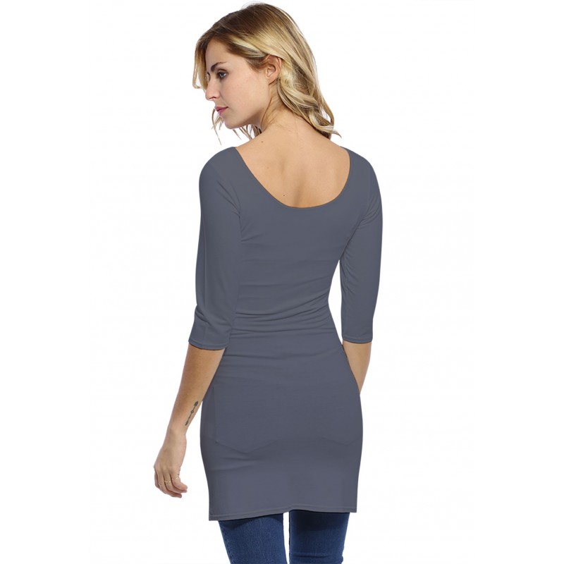 Tunique col danseuse manches 3-4 en modal ROXANE14 Tunique col danseuse manches 3-4 en modal ROXANE14