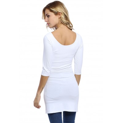 Tunique col danseuse manches 3-4 en modal ROXANE14