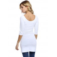 Tunique col danseuse manches 3-4 en modal ROXANE14