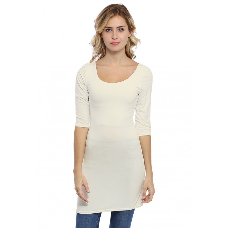 Tunique col danseuse manches 3-4 en modal ROXANE14 Tunique col danseuse manches 3-4 en modal ROXANE14