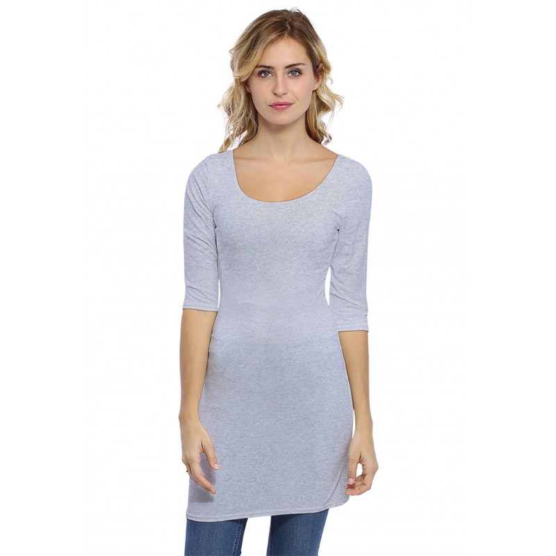 Tunique col danseuse manches 3-4 en modal ROXANE14