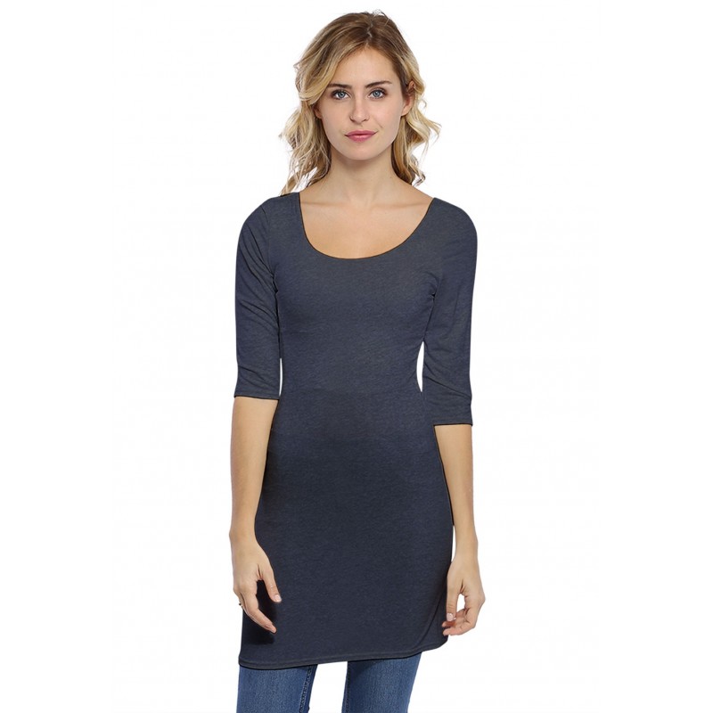 Tunique col danseuse manches 3-4 en modal ROXANE14 Tunique col danseuse manches 3-4 en modal ROXANE14