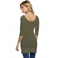 Tunique col danseuse manches 3-4 en modal ROXANE14