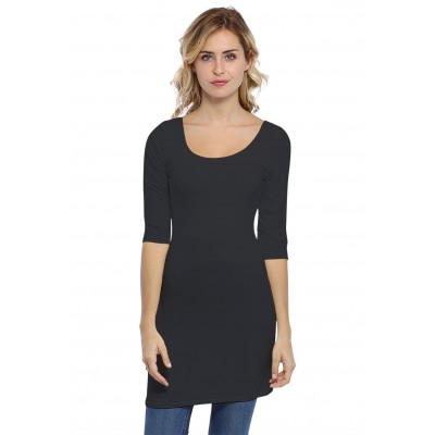 Tunique col danseuse manches 3-4 en modal ROXANE14