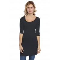 Tunique col danseuse manches 3-4 en modal ROXANE14