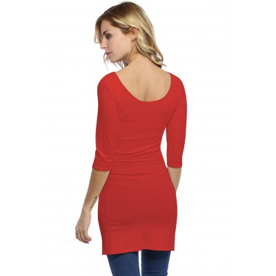 Tunique col danseuse manches 3-4 en modal ROXANE14