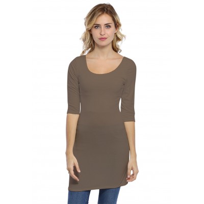 Tunique col danseuse manches 3-4 en modal ROXANE14