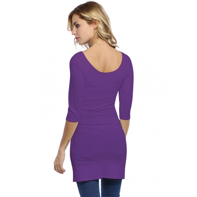 Tunique col danseuse manches 3-4 en modal ROXANE14 Tunique col danseuse manches 3-4 en modal ROXANE14