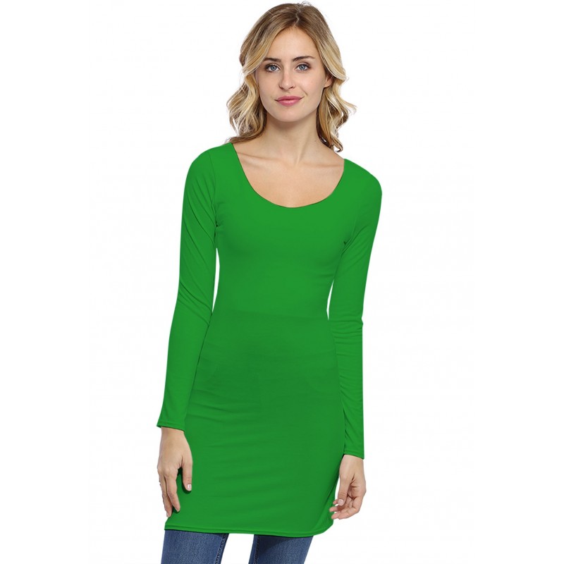 Tunique col danseuse manches longues en modal ROXANE15 Tunique col danseuse manches longues en modal ROXANE15