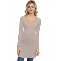 Tunique col danseuse manches longues en modal ROXANE15