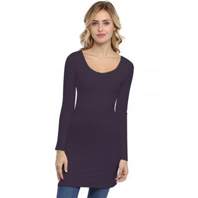 Tunique col danseuse manches longues en modal ROXANE15