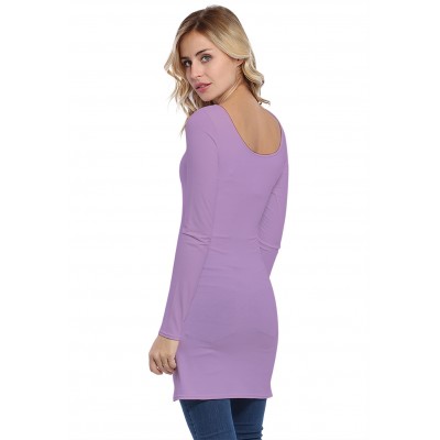 Tunique col danseuse manches longues en modal ROXANE15