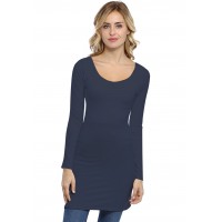 Tunique col danseuse manches longues en modal ROXANE15