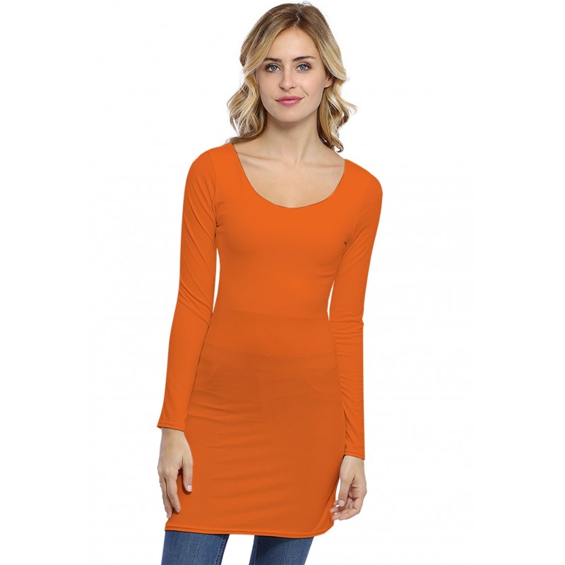 Tunique col danseuse manches longues en modal ROXANE15 Tunique col danseuse manches longues en modal ROXANE15
