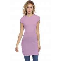 Tunique ras de cou doublée devant manches courtes en modal KATIA12