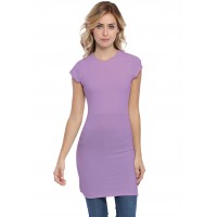 Tunique ras de cou doublée devant manches courtes en modal KATIA12