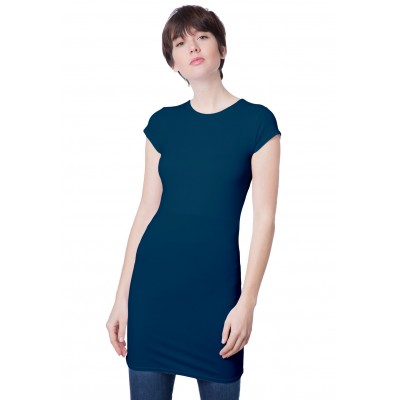 Tunique ras de cou doublée devant manches courtes en modal KATIA12