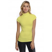 T-shirt col roulé manches courtes capes en modal CINDY02