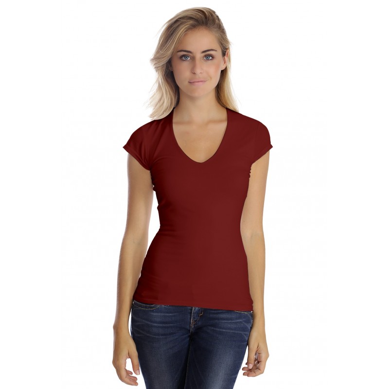 T-shirt col V manche courte cape en modal SYLVIA02 T-shirt col V manche courte cape en modal SYLVIA02