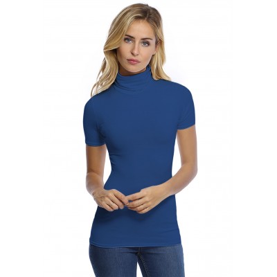 T-shirt col roulé manches courtes en modal CINDY03