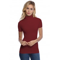T-shirt col roulé manches courtes en modal CINDY03