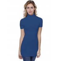 T-shirt long col roulé manches courtes en modal CINDY08
