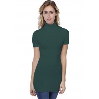 T-shirt long col roulé manches courtes en modal CINDY08