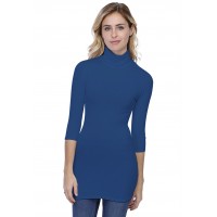 T-shirt long col roulé manches 3-4 en modal CINDY09