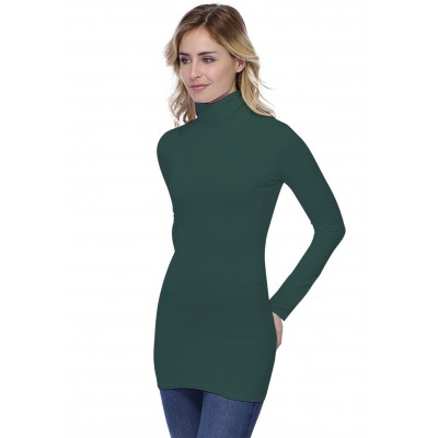T-shirt long col roulé manches longues en modal CINDY10
