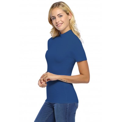Tee-shirt col montant et manches courtes en modal PENNY03
