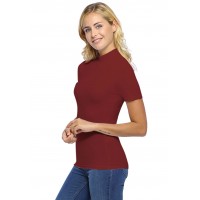Tee-shirt col montant et manches courtes en modal PENNY03